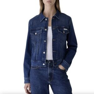 Calvin Klein New Women's Jacket Size XXL Blue Trucker Jacket a1992